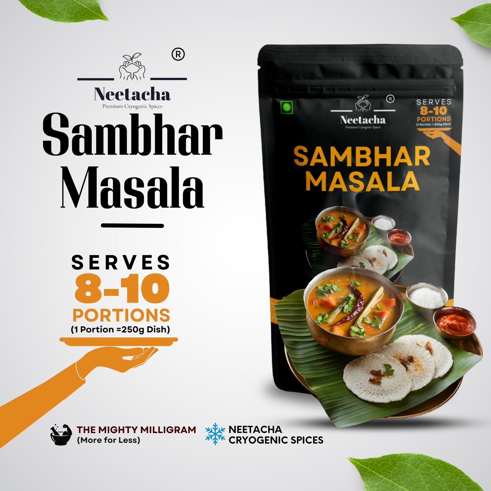 NEETACHA Premium Cryogenic Sambhar Masala I 50g